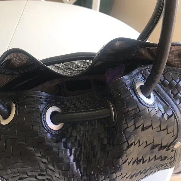 COLE HAAN Woven Leather Bag EUC! - Picture 2 of 13
